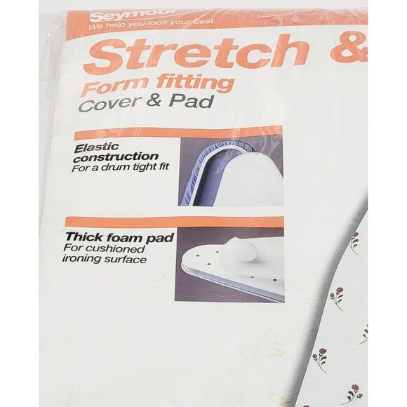 Vintage Seymour Stretch & Fit Ironing Board Cover & Pad 100% Cotten Fascination - Picture 3 of 12